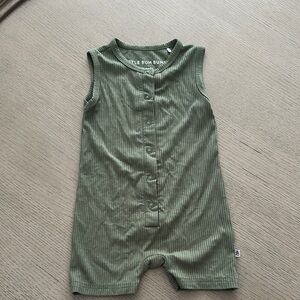 Green Sleeveless Baby Romper